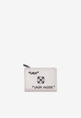 Off-White Jitney Quote Zipped Bi-Fold Wallet White OWNC072C99LEA001_0410