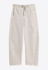 Lemaire Twisted Belted Pants Gray PA326LD1054_BK201