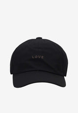 Rick Owens Love Baseball Cap Black RA01F0800TEEM4_0934