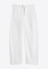 Lemaire Twisted Belted Pants White PA326LD1070_WH086