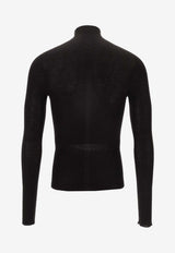 Rick Owens Mock-Neck Pullover Sweater Black RU02E1638RIBM_09