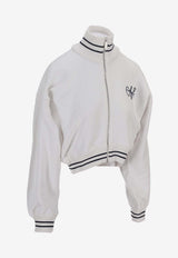 Off-White Embroidered Script Zip-Up Jacket White OWBE008F25FLE001_0148