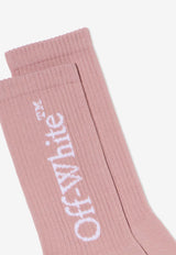 Off-White Bookish Calf Socks Pink OWRA035F25KNI002_3001