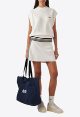 Autry Knitted Mini A-line Skirt White SKPW031W_31W