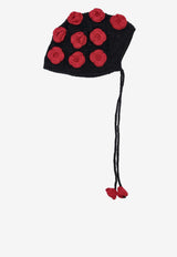 Alanui Grunge Roses Bonnet Hat Black LWLA03AE25KNI001_0725