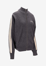 Palm Angels Classic Logo Knit Jacket Gray PWHA062F25KNI001_0703