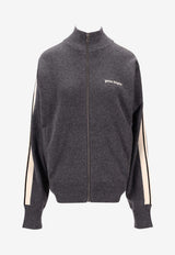 Palm Angels Classic Logo Knit Jacket Gray PWHA062F25KNI001_0703