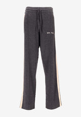 Palm Angels Logo Embroidered Knit Track Pants Gray PWHG037F25KNI001_0703