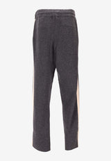Palm Angels Logo Embroidered Knit Track Pants Gray PWHG037F25KNI001_0703