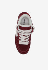 Palm Angels Venice Suede Low-Top Sneakers Burgundy PMIA101F25LEA003_2801