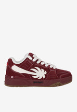 Palm Angels Venice Suede Low-Top Sneakers Burgundy PMIA101F25LEA003_2801