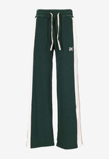 Palm Angels Monogram Colorblocked Sweatpants Green PWCH028F25FAB001_5203