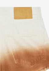 Alanui Shades of Eden Denim Shorts Off-white LWYC009R26DEN002_0373