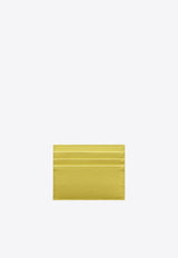Thom Browne Grosgrain Stripes Cardholder in Grained Leather Yellow MAW031L00198_735
