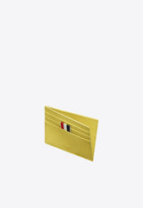Thom Browne Grosgrain Stripes Cardholder in Grained Leather Yellow MAW031L00198_735