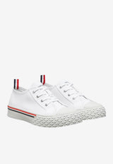 Thom Browne Collegiate Canvas Low-Top Sneakers White MFD253AF0102_100