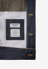 Thom Browne Selvedge Denim Backstrap Utility Jacket Navy MJO256SF1101_415