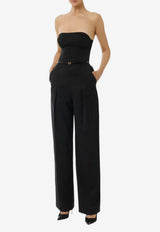 Elisabetta Franchi Strapless Belted Jumpsuit Black TU05256E2_110
