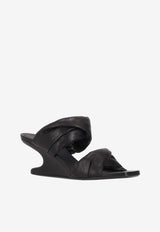 Rick Owens Cantilever 60 Twisted Wedge Sandals Black RP01F6884LGY_09