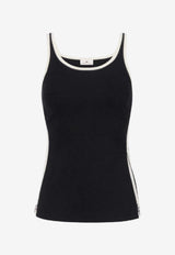 Elisabetta Franchi Logo Print Tank Top Black TK51S56E2_EF3