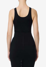 Elisabetta Franchi Ribbed Tank Top Black TK58S56E2_110