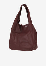 AMI PARIS Etienne Supple Leather Hobo Bag Burgundy ULL715AL0137_692