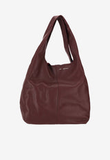 AMI PARIS Etienne Supple Leather Hobo Bag Burgundy ULL715AL0137_692