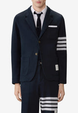 Thom Browne Double-Face Knit 4-bar Sack Jacket Navy MJT575A07545_415