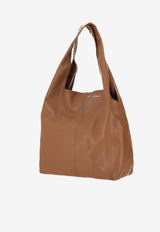 AMI PARIS Etienne Supple Leather Hobo Bag Brown ULL715AL0137_736