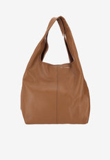 AMI PARIS Etienne Supple Leather Hobo Bag Brown ULL715AL0137_736