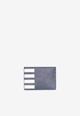 Thom Browne Single Cardholder with Side 4-Bar Stripes Navy UAW075A00198_415