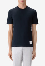 Thom Browne 4-bar Stripes Classic Pique T-shirt Navy MJS123A00050_415