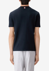 Thom Browne 4-bar Stripes Classic Pique T-shirt Navy MJS123A00050_415