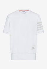 Thom Browne Overdyed 4-bar Stripes T-shirt White MJS303AJ0253_100