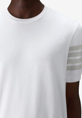 Thom Browne Overdyed 4-bar Stripes T-shirt White MJS303AJ0253_100