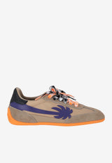 Palm Angels PA 5 Leather Low-Top Sneakers Beige PWIA068F25LEA001_6135