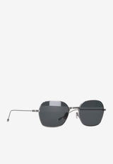 Thom Browne Rectangular Sunglasses in Titanium Gray UES945AG0001_035