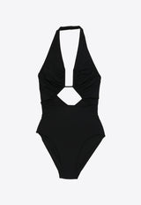 Rick Owens Halter Prong Bather One-Piece Swimsuit Black RP01F6088NS_09