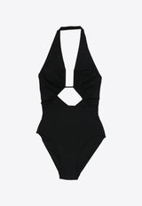 Rick Owens Halter Prong Bather One-Piece Swimsuit Black RP01F6088NS_09