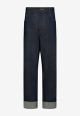 Thom Browne Turn-Up Selvedge Jeans Navy MTU345SF1101_415