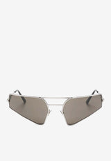 Rick Owens Prong Shield Sunglasses Gray RG0000015GSLVB_1809