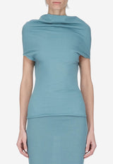 Rick Owens Draped Jersey Top Green RP01E7225JA_66