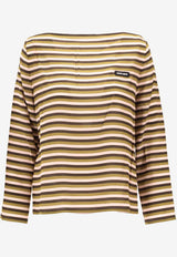 Miu Miu Long-Sleeved Stripe T-shirt Multicolor MT2144SOOO1731_F04DA