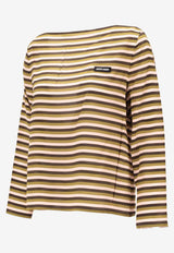Miu Miu Long-Sleeved Stripe T-shirt Multicolor MT2144SOOO1731_F04DA