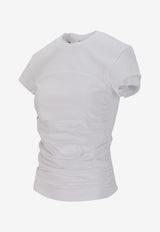 Isabel Marant Maelie Ruched Blouse White TS0275FAA1N41I_20WH