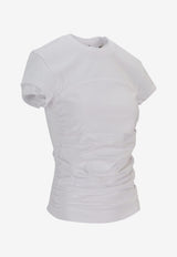 Isabel Marant Maelie Ruched Blouse White TS0275FAA1N41I_20WH