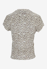 Isabel Marant Maelie Bead Print Blouse Ecru TS0275FAC3N03I_23EC