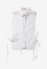 Miu Miu Buttoned Tied Top White MK2024SOOO19SE_F0009