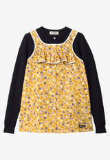 Miu Miu Floral Sleeveless Top Yellow MT2235SOOO19KV_F0S8E