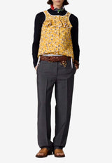 Miu Miu Floral Sleeveless Top Yellow MT2235SOOO19KV_F0S8E